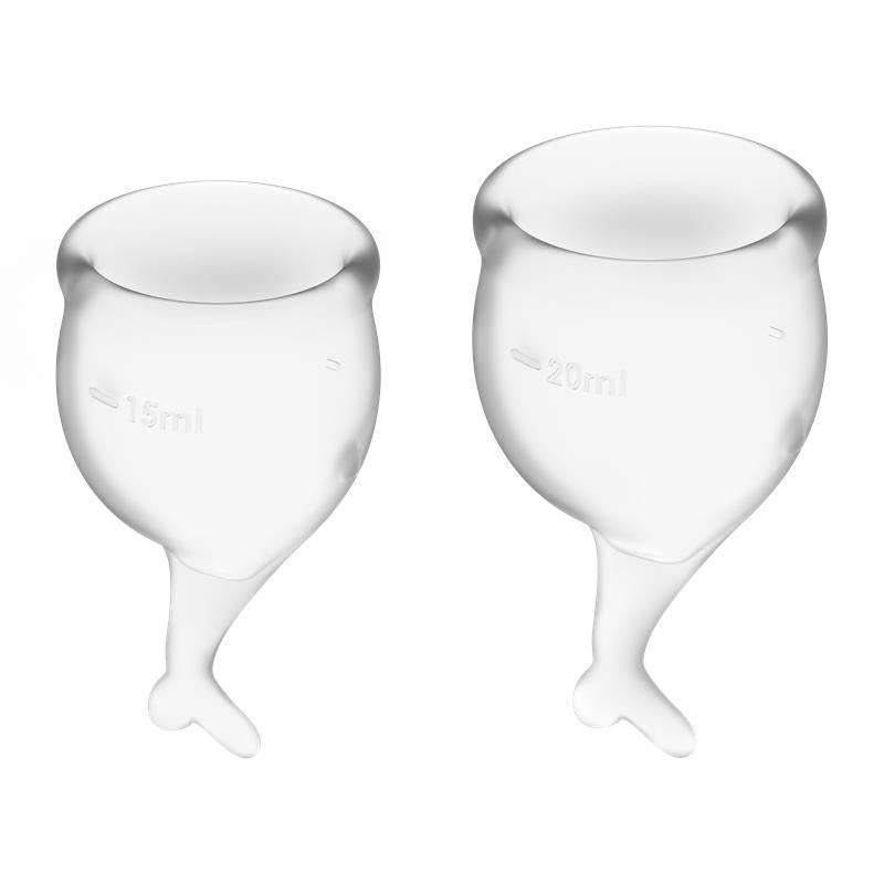 Feel Secure Menstrual Cup Transparent Pack of 2 - secretsextoys.store