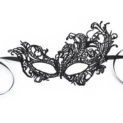 Intricately designed Fellicia Venetian Eye Mask No. 4 with luxurious lacework, perfect for stylish and mysterious occasions.