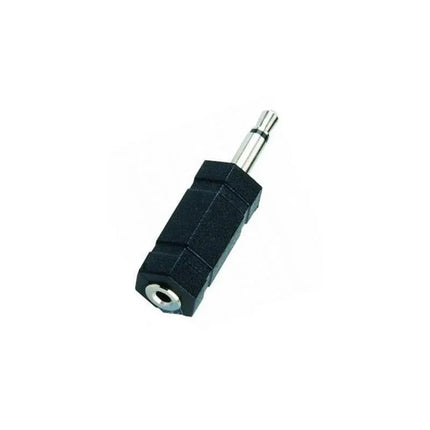 Female to Male connection adapter cable, 2.5mm female to 3.5mm male adapter, black audio connector