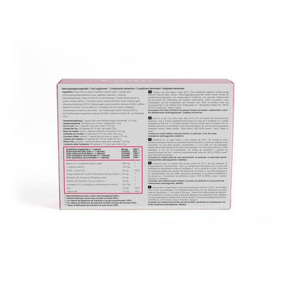 Back of Feminil+ Capsules box detailing ingredients and benefits for female libido support, hormonal balance, and wellness.