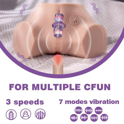 Fennie Shaking Masturbator 4 kg with 3 speeds and 7 vibration modes, featuring realistic torso and soft texture for lifelike experience.
