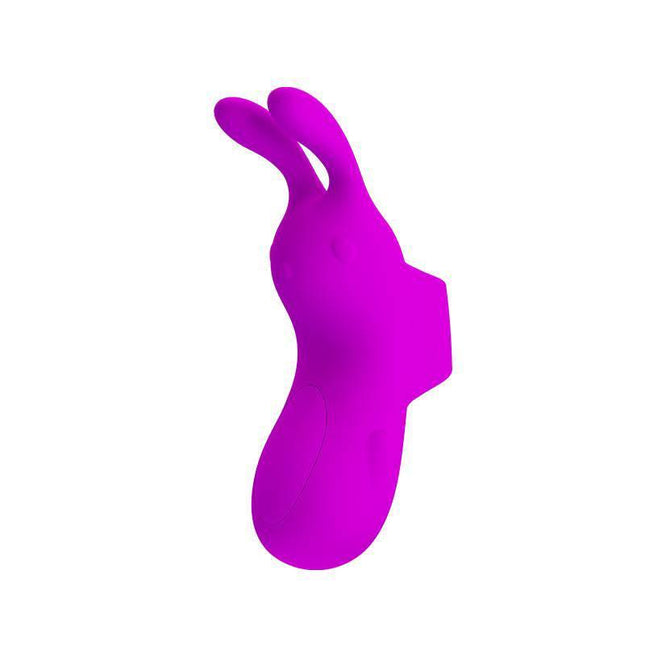 Finger Bunny Sleeve USB Silicone in vibrant pink with rabbit-ear design, made from premium silicone for discreet pleasure.