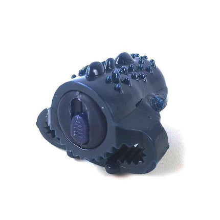 Finger Ring with Vibration Blue, compact blue finger vibrator with textured design for steady stimulation by A-GUSTO.