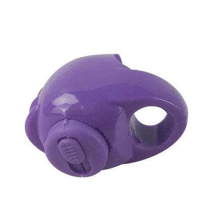 Finger Ring with Vibration Purple for couples by A-GUSTO, single-speed ergonomic design, compact and soft-elastic.
