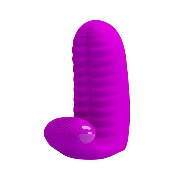 Finger Sleeve Abbott Pink silicone vibrating finger cover for massage and foreplay