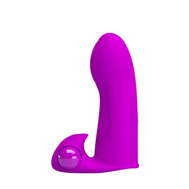 Finger sleeve Stimulator Maxwell Pink vibrating silicone accessory for heightened sensitivity and intimate pleasure.