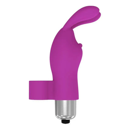 Fingyhop Vibrating Bullet with Rabbit Silicone Purple, discreet stimulator with bunny ears for mutual pleasure by Latetobed.