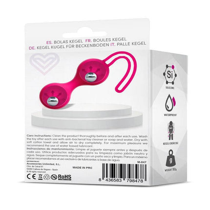 Fitty 2 - Dumbell Kegel Balls 52 gr packaging displaying silicone material and features