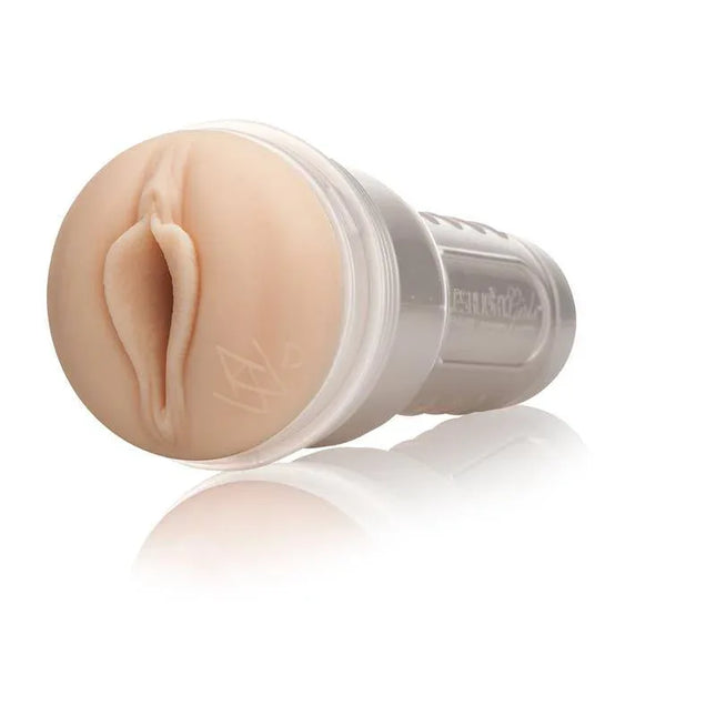 Fleshlight Angela White Indulge in pearlescent case, offering lifelike feel and tailored stimulation for solo play enthusiasts.
