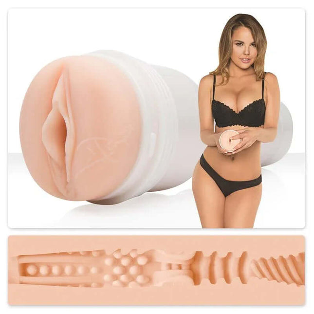 Fleshlight Dillion Harper Crush with lifelike Lady Canal orifice, FleshTone shell, and unique Crush canal texture for ultimate pleasure.