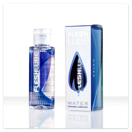 Fleshlube Water 250 ml product image showing premium water-based lubricant bottle and packaging for silky, natural glide.
