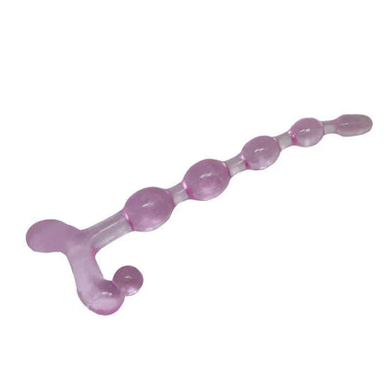 Flexible Anal Beads for Versatile Pleasure with flared handle, soft TPR material for comfort and safety in anal and vaginal play.