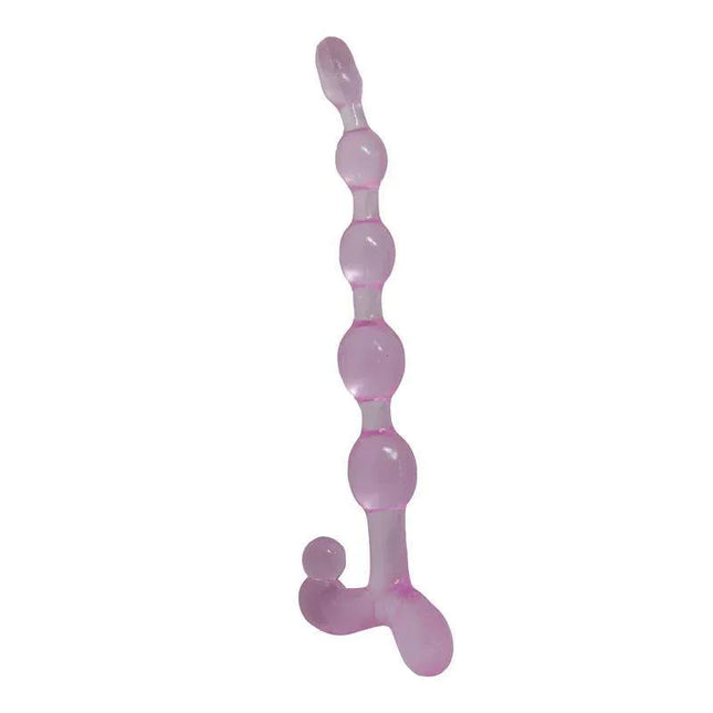 Flexible Anal Beads for Versatile Pleasure with soft TPR and flared handle design