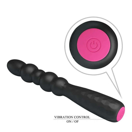 Flexible Anal Vibrator with 12 vibration modes and easy control button, designed for maximum comfort and pleasure.