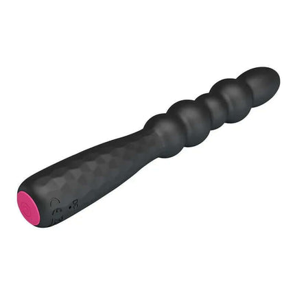 Flexible Anal Vibrator with a textured handle and smooth beads for enhanced sensations