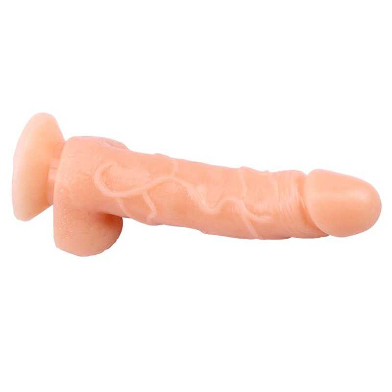 Flexible T - Skin Dildo with Suction Cup 7.7 Flesh - secretsextoys.store