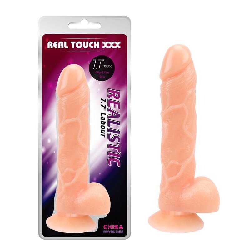 Flexible T - Skin Dildo with Suction Cup 7.7 Flesh - secretsextoys.store