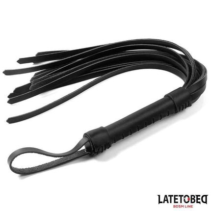 Flogger Leather 50 cm, Latetobed BDSM Line, luxury leather flogger for intense and elegant intimate play, 50 cm length for versatile use