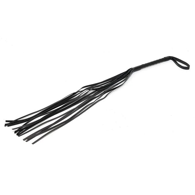 Flogger Leather 65cm with black genuine leather and 14 strings for BDSM play
