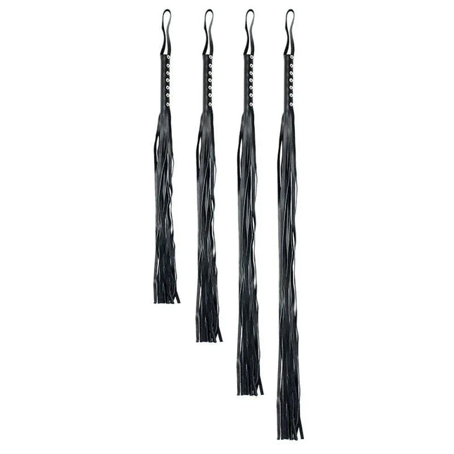 Flogger Leather 75 cm in sleek black design for enhanced sensation play