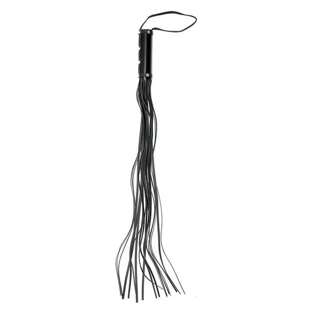 Flogger Leather 80 cm with black leather tails and handle for BDSM play.