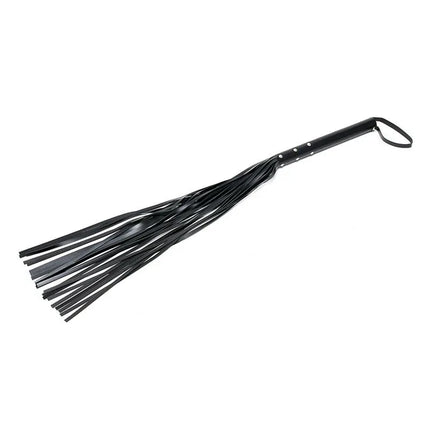 Flogger Leather 95cm in black genuine leather with 18 strands for precise sensation play.