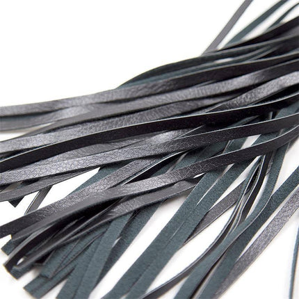 Close-up of Flogger Sapphire Vegan Leather straps by Black Saphire, showcasing high-quality, nickel-free vegan leather material.