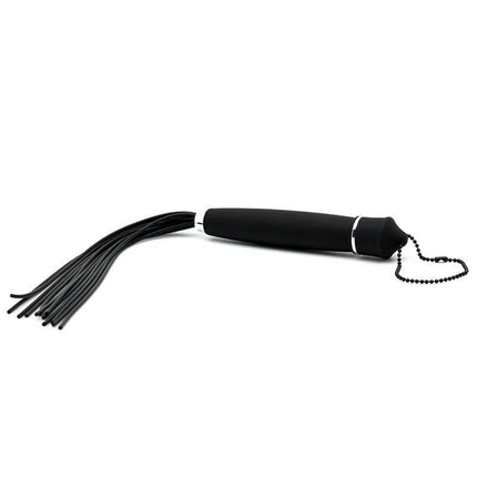 Flogger Silicone 30 cm in sleek black, enhances BDSM play with body-safe materials and versatile impact.