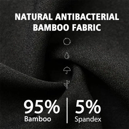 Close-up of Flora Menstrual Panty Normal fabric showing natural antibacterial bamboo and spandex composition with 95% bamboo.