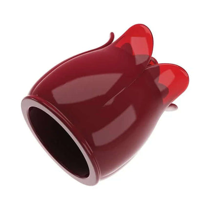 Flower Wand Power Wand Massager Head Red attachment with ergonomic design for enhanced pleasure and precise stimulation.