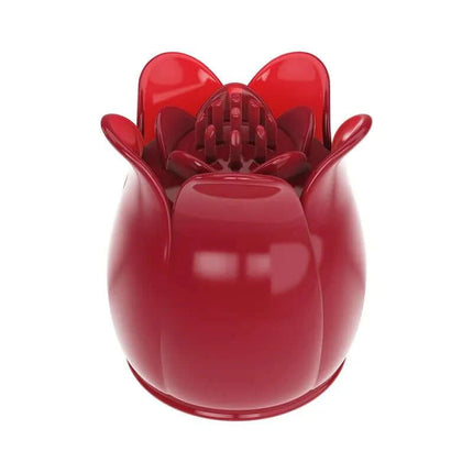 Flower Wand Power Wand Massager Head Red for enhanced stimulation and ergonomic use.