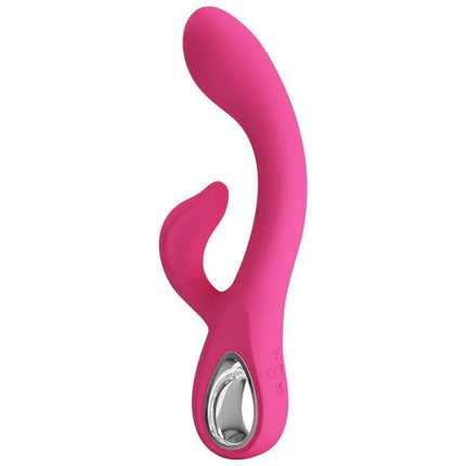 Fritz Rabbit Vibrator G-Spot in pink, premium silicone design for dual stimulation, featuring oversized tip and powerful clitoral stimulator.