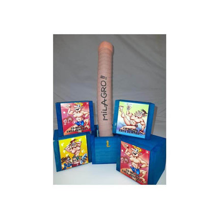 Surprise Box Penis 40 cm with colorful boxes, perfect for pranksters or lighthearted gifts.