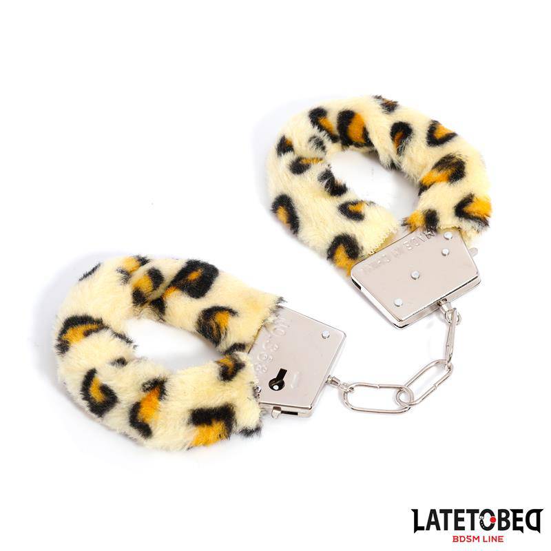 Furry Metal Cuff Animal Print Leopard - secretsextoys.store