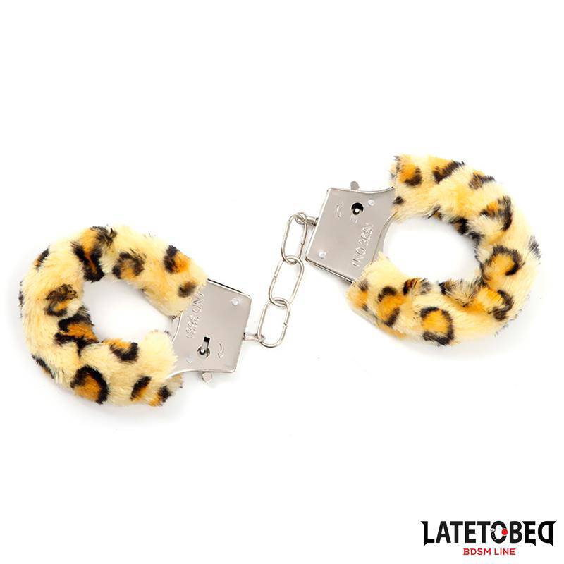 Furry Metal Cuff Animal Print Leopard - secretsextoys.store