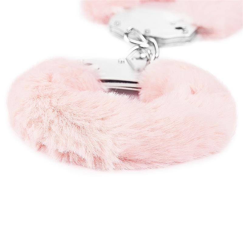 Furry Metal Handcuffs Pink - secretsextoys.store