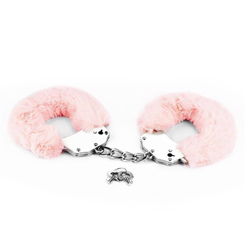 Furry Metal Handcuffs Pink - secretsextoys.store