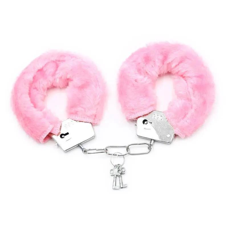 Furry Metal Handcuffs Pink - secretsextoys.store