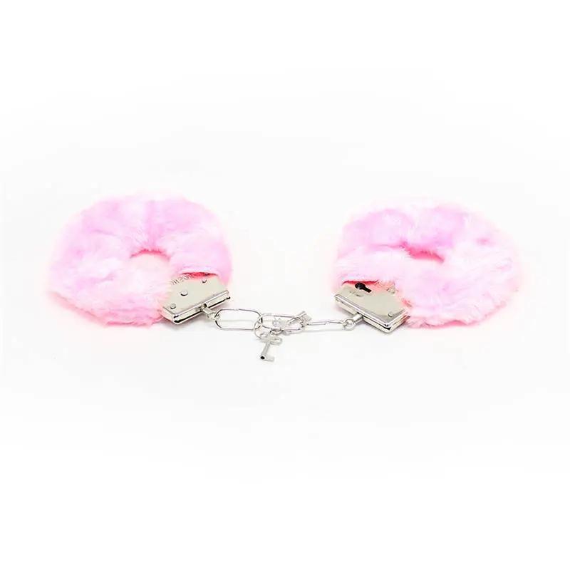 Furry Metal Handcuffs Pink - secretsextoys.store