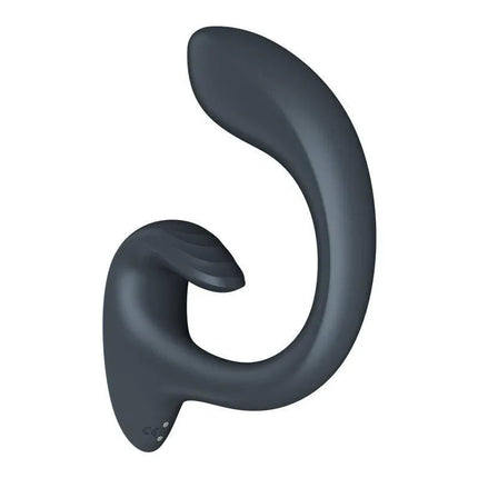 G for Goddess 1 Dark Grey rabbit vibrator with dual stimulation design for clitoris and G-spot, featuring 12 vibration programs.
