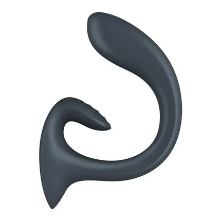 G for Goddess 1 Dark Grey rabbit vibrator with dual stimulation design, featuring flexible body and 12 vibration programs.