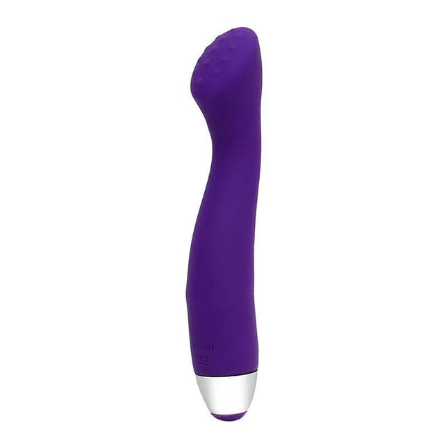 G-Spot Vibe Oslo Purple rechargeable vibrator for targeted G-spot and clitoral stimulation, featuring soft silicone skin and travel-friendly design.