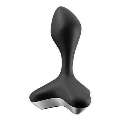 Game Changer Butt Plug with Vibration Black, premium anal pleasure device for secure and comfortable wear.