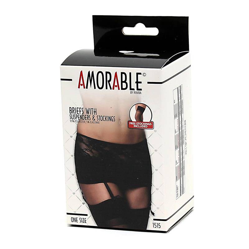 Garter Belt with Panties and Stockings One Size - secretsextoys.store