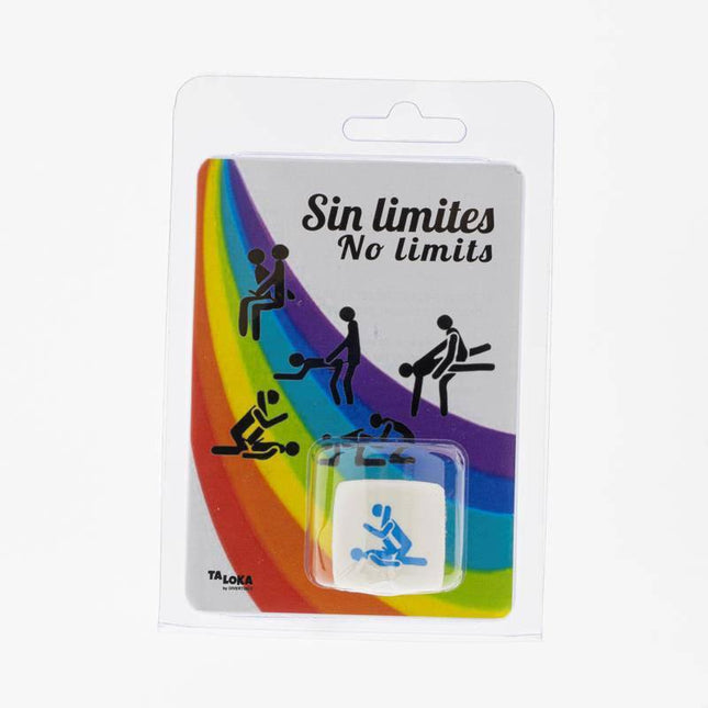 Gay Kamasutra Die packaging displaying colorful positions for intimate exploration and connection among gay couples.