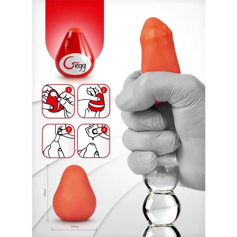 Gegg Masturbator Egg Red - secretsextoys.store