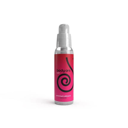 Bottle of Gel Premium Silicone Lubricant 100 ml by Body Ars on white background