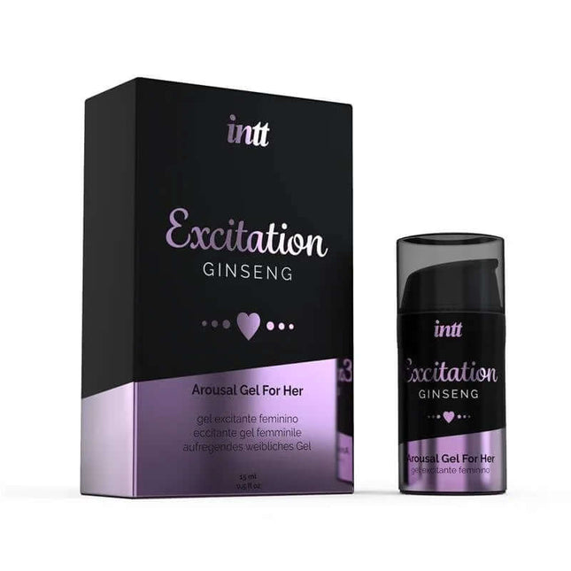 Gel Warm Effect Exciting Ginseng 15 ml intimate gel with Brazilian formula for enhanced pleasure and warming effect.
