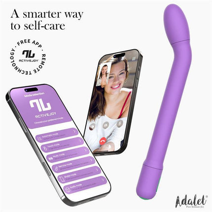 Gently G-Point Vibrator with APP Lavender, precision G-spot stimulator for customized pleasure, shown with connected app functionality.