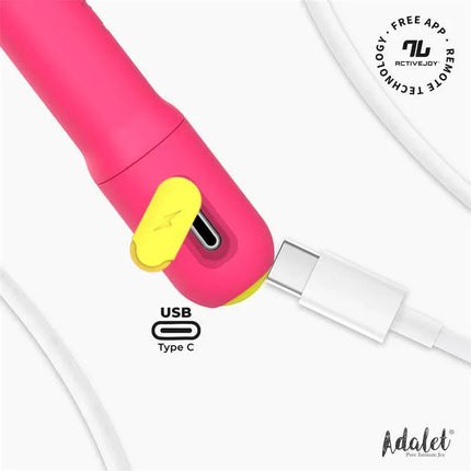 Gently G-Point Vibrator with APP Pink featuring USB Type-C charging for ergonomic and personalized pleasure.